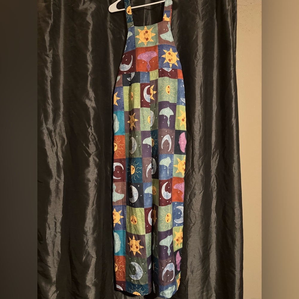 Celestial Patchwork Jumpsuit Overalls - image 2